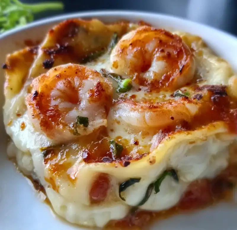 Shrimp Dumpling Lasagna