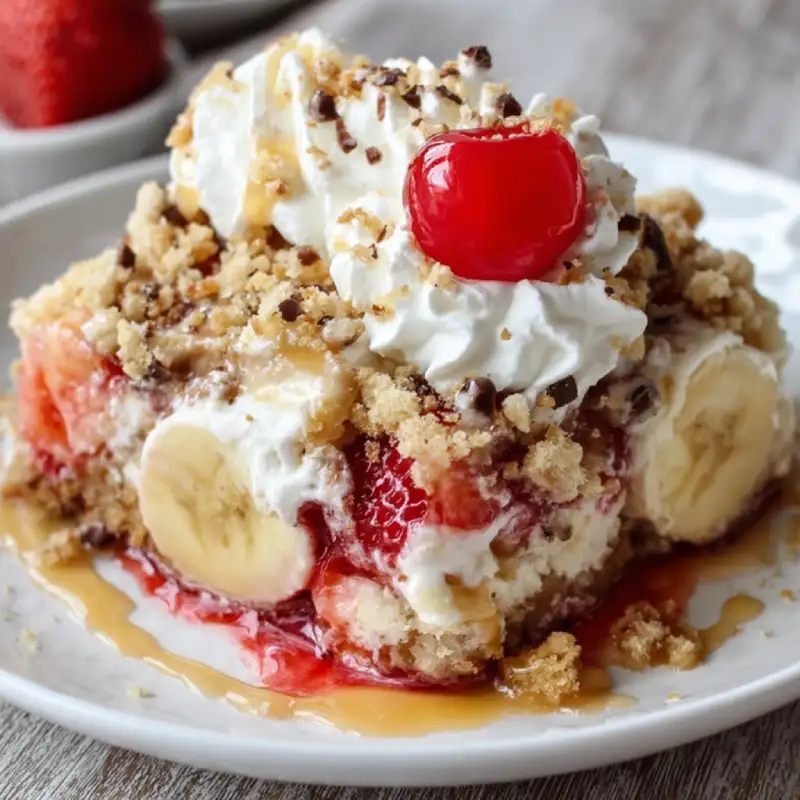 Banana Split Dump Cake
