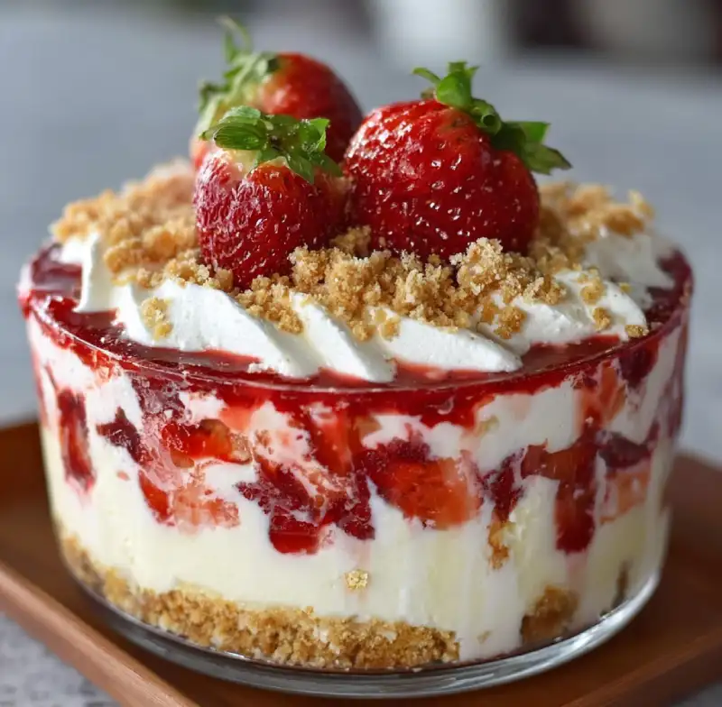 No-Bake Strawberry Shortcake Dessert