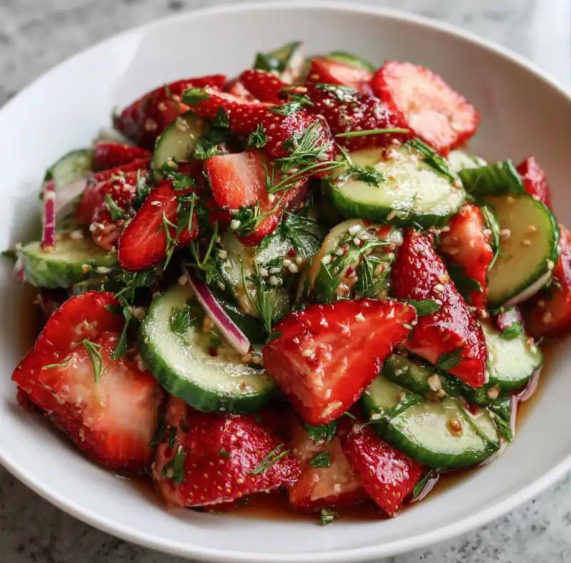Cucumber Strawberry Salad