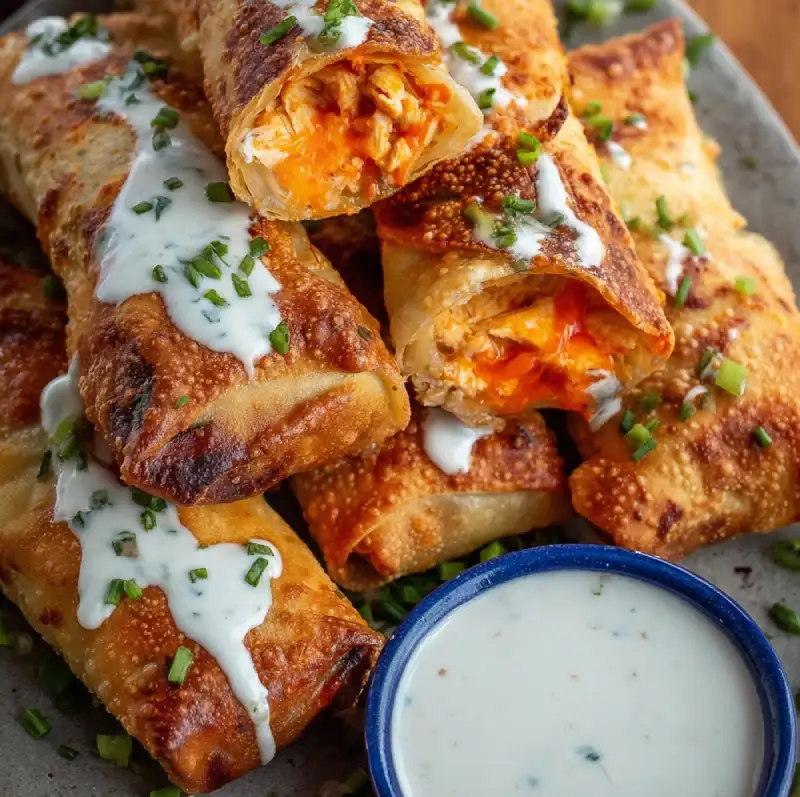 Buffalo Chicken Egg Rolls