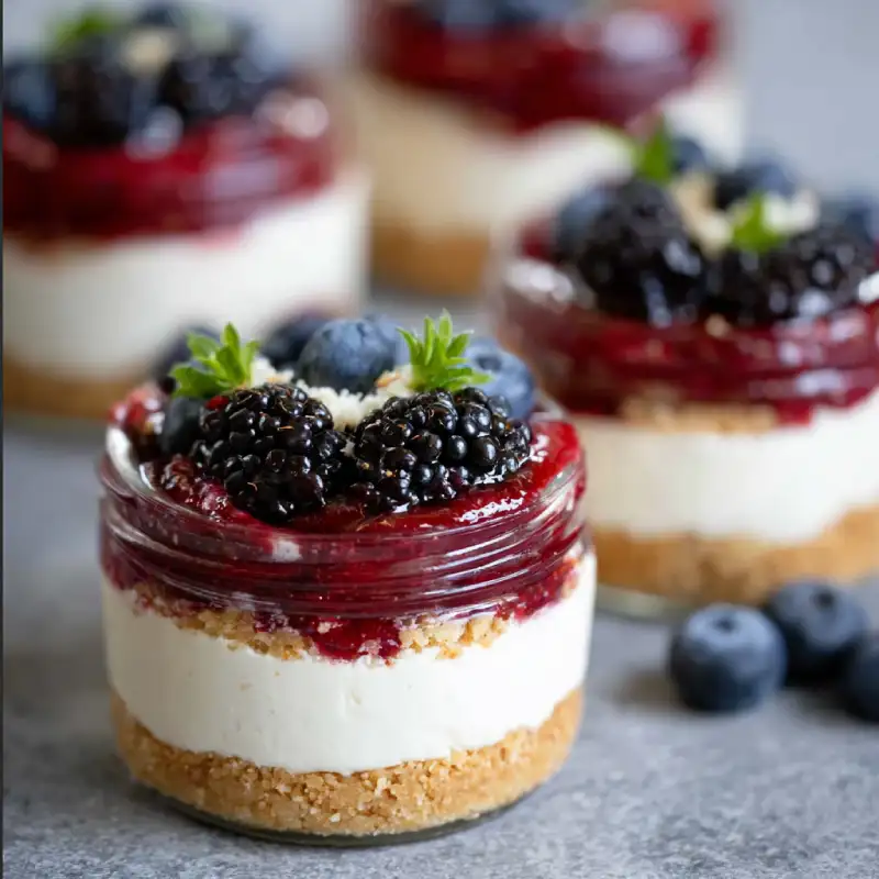 Berry No Bake Cheesecakes