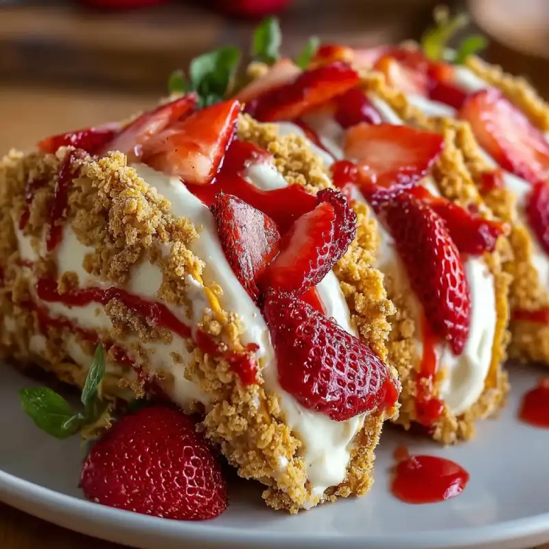 Strawberry Crunch Cheesecake Tacos