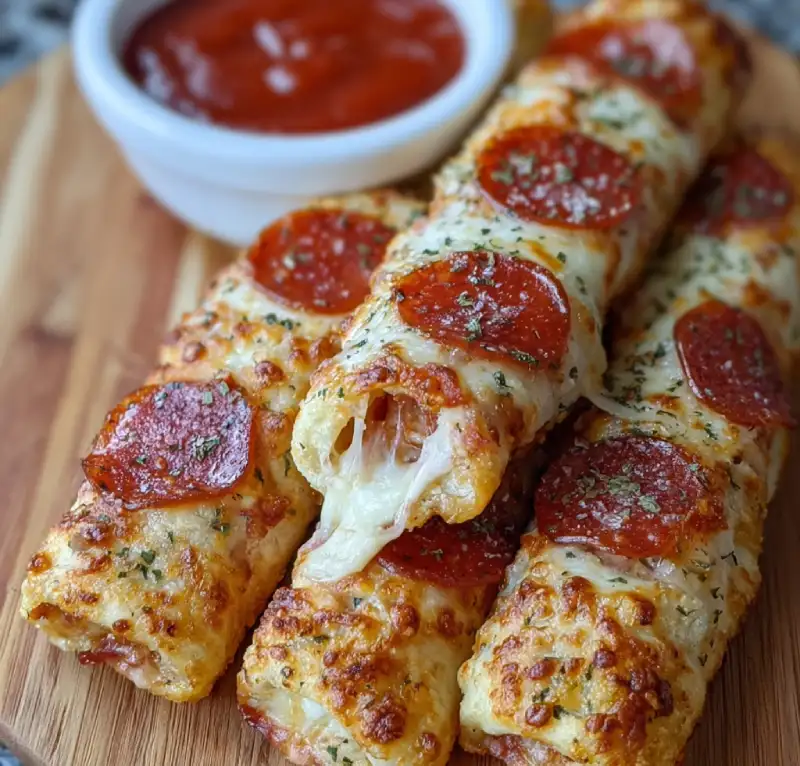 Delicious Pepperoni Pizza Roll Breadsticks Recipe