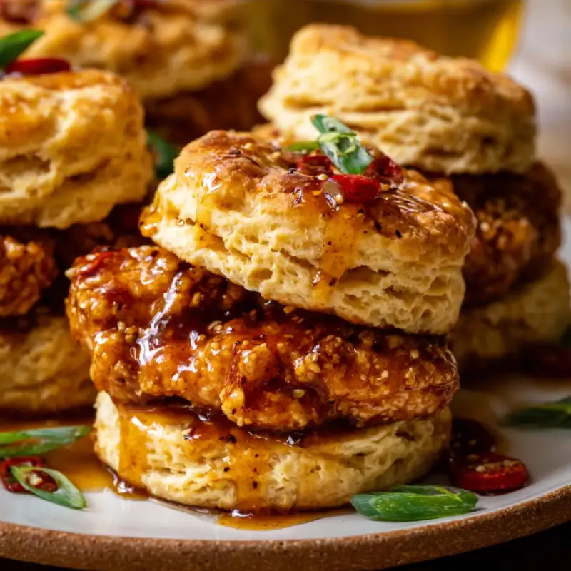 Hot Honey Chicken Biscuits