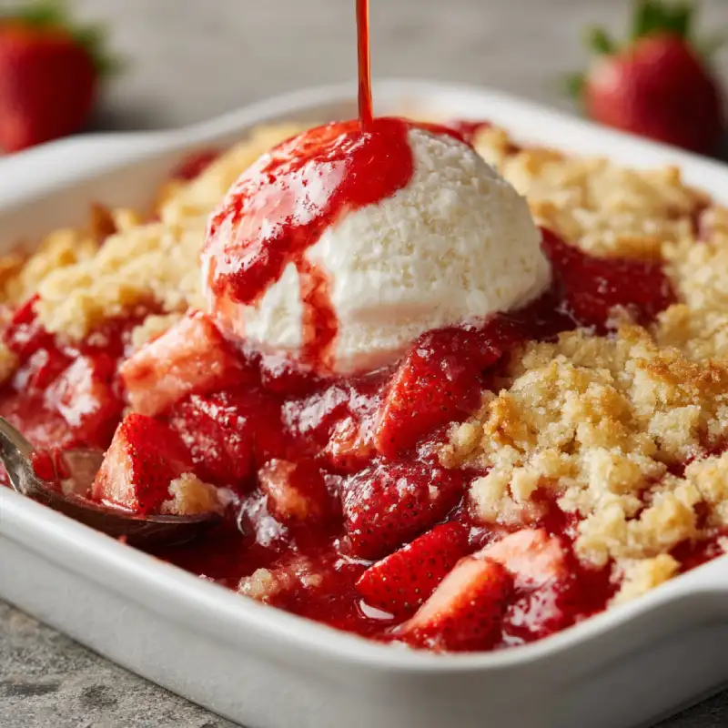 Easy Delicious Fresh Strawberry Cobbler Recipe