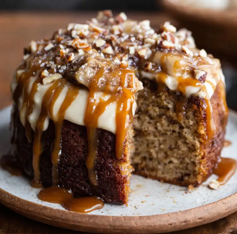 Caramel Brown Butter Banana Cake