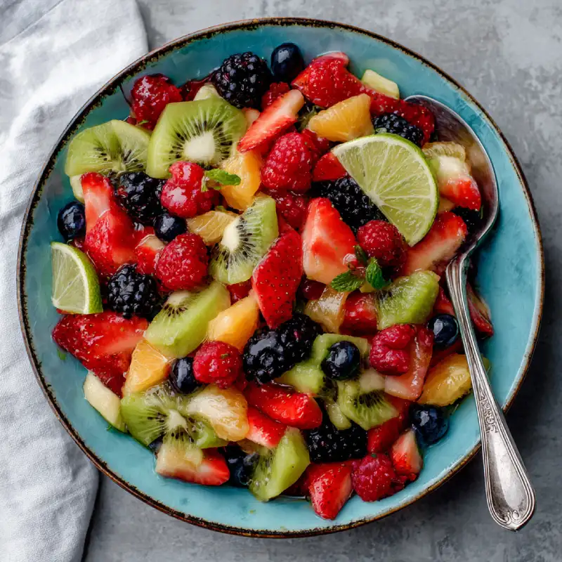 Fruit Salad with Honey Lime Dressing