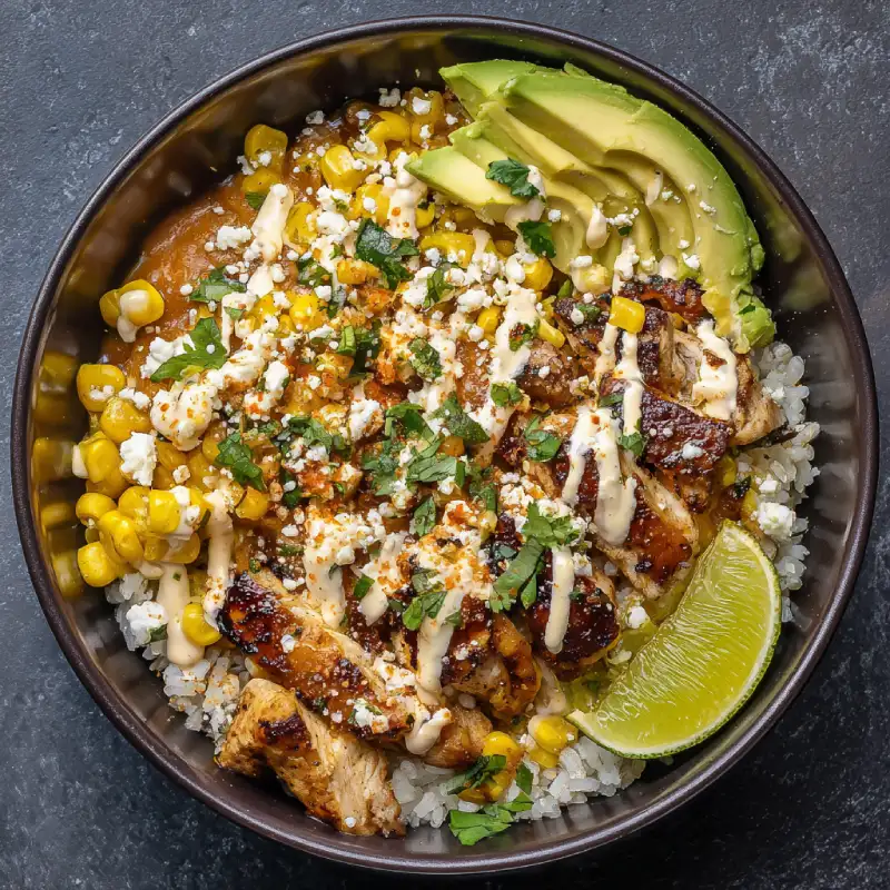 Healthy Street Corn Chicken Bowl