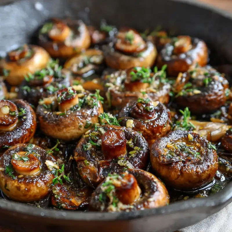 Sautéed Grilled Garlic Mushrooms