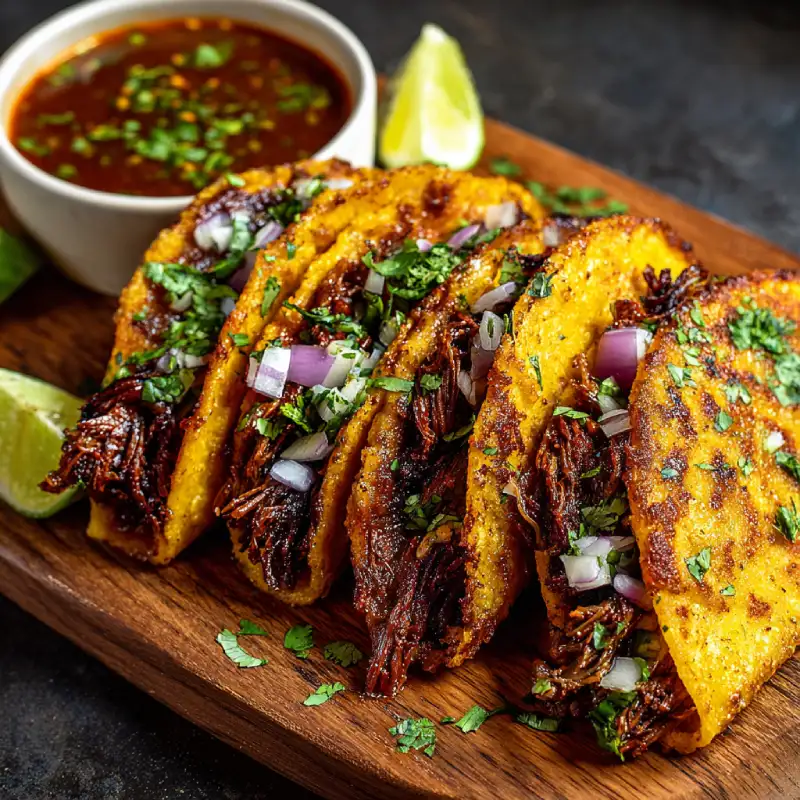 Super Crispy Birria Tacos