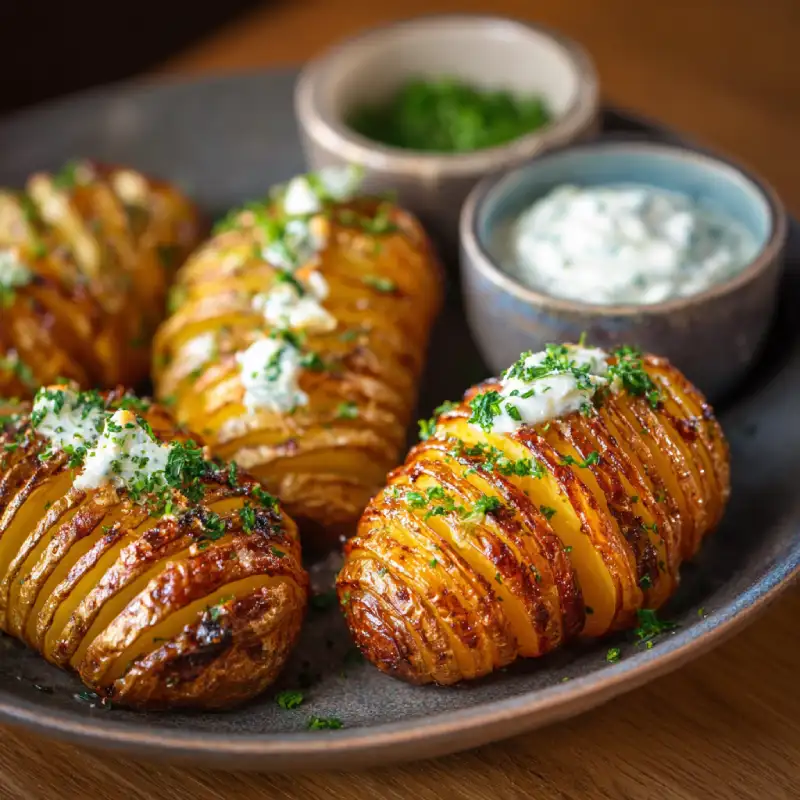 Tender Grilled Hasselback Potatoes
