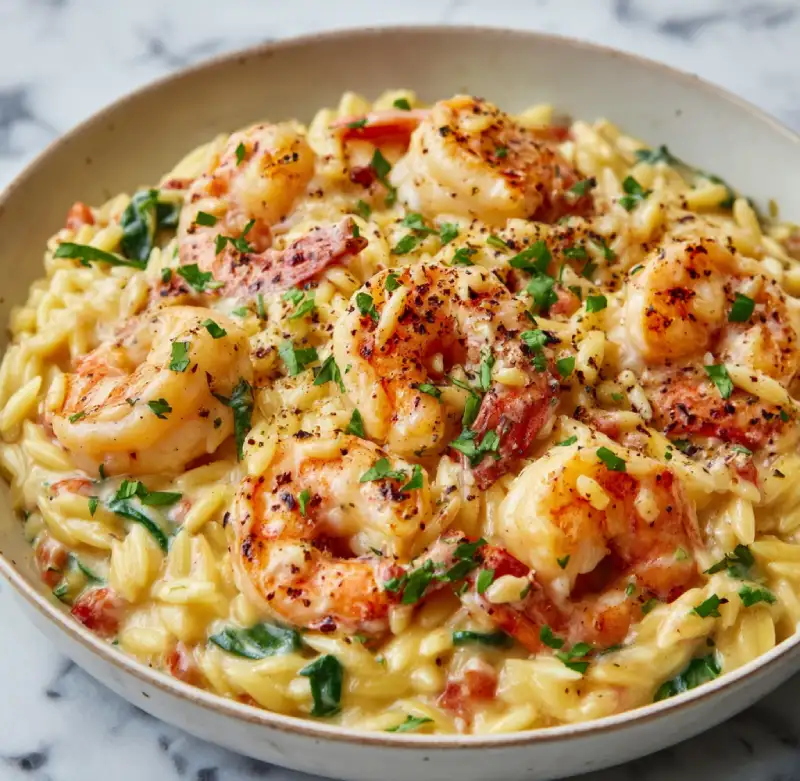 Creamy Shrimp Orzo
