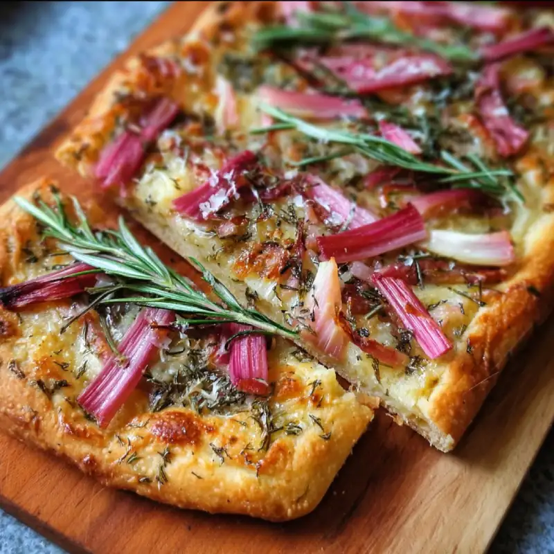 Rhubarb Rosemary Flatbread