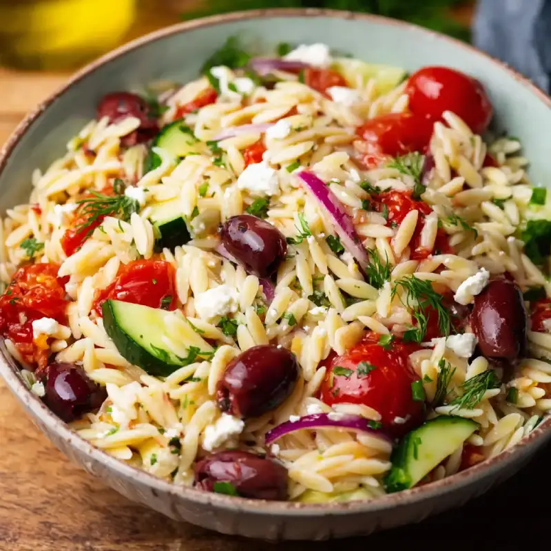 Juicy Mediterranean Orzo Pasta Salad