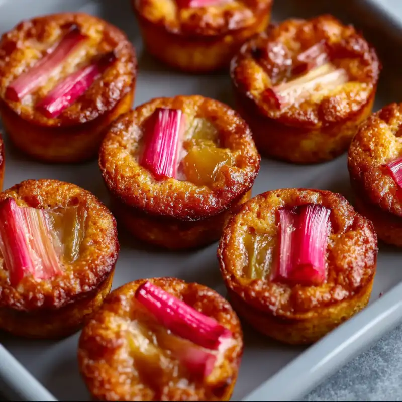 Irresistible Upside Down Rhubarb Muffins Recipe