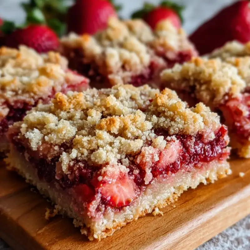 Delicious Strawberry Rhubarb Crumb Bars Recipe