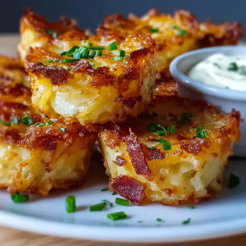Cheesy Loaded Hashbrown Bites