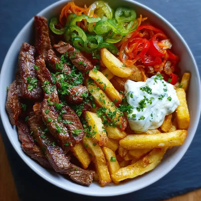 Steak Strips & Crispy Fries Bowl