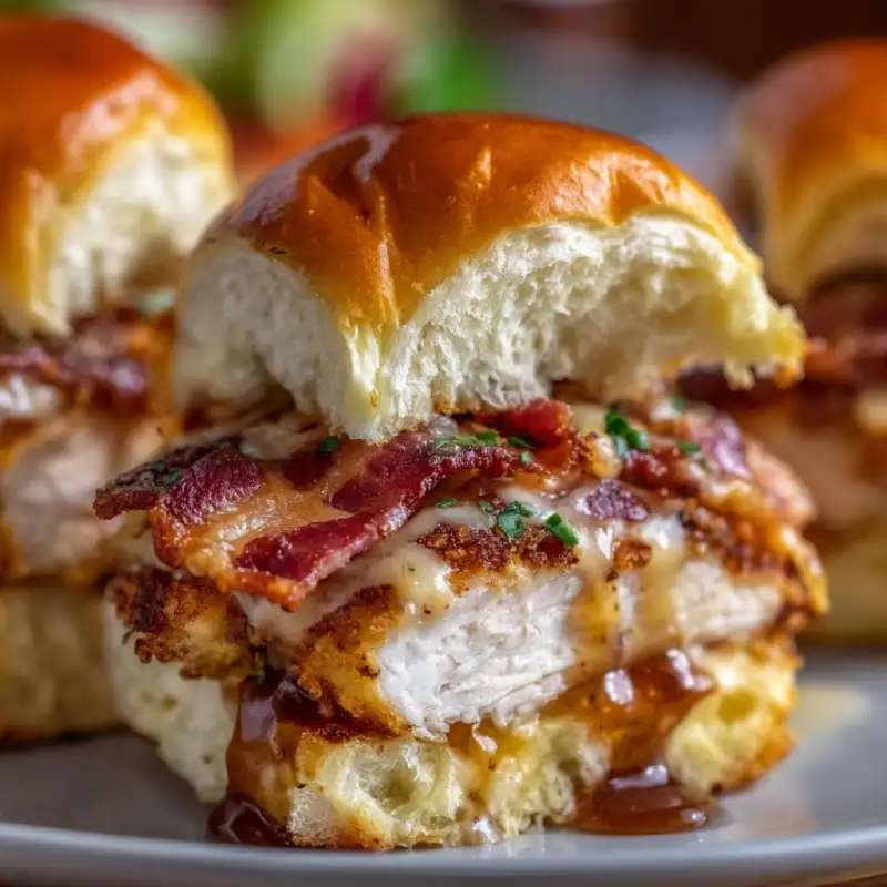 Maple Chicken and Bacon Sliders