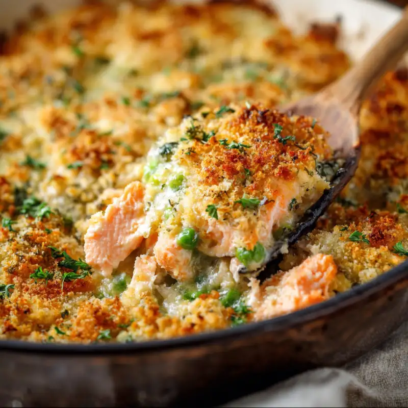 Easy Baked Salmon Casserole