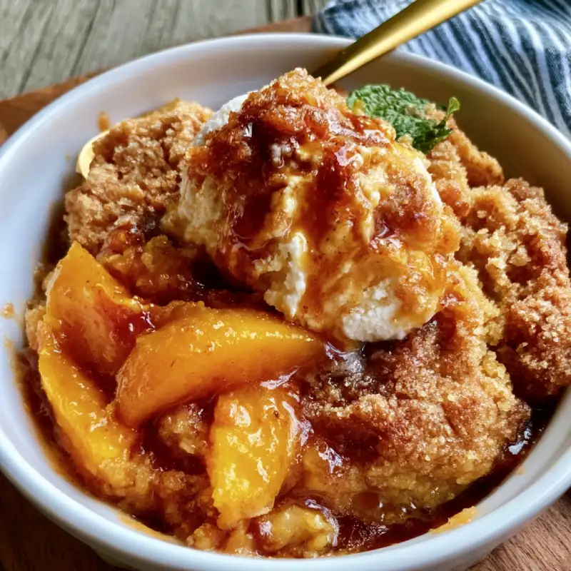 Delicious Brown Butter Peach Cobbler Recipe