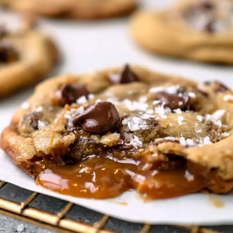 Delicious Salted Caramel Chocolate Chip Cookies Recipe