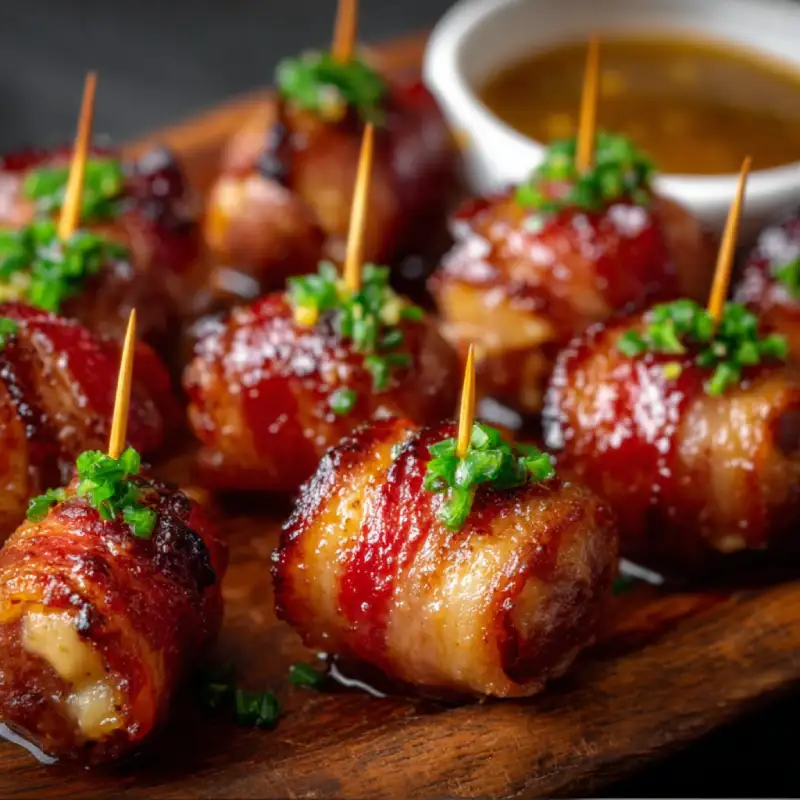 Bite-Sized Bacon-Wrapped Kielbasa Snacks