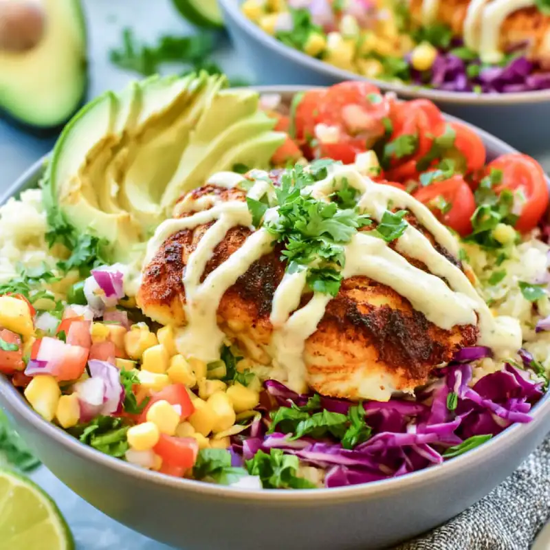 Low Carb Fish Taco Bowls