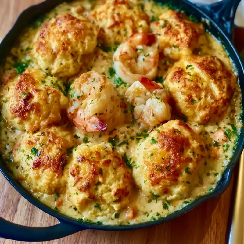 Cheddar Bay Biscuit Seafood Pot Pie