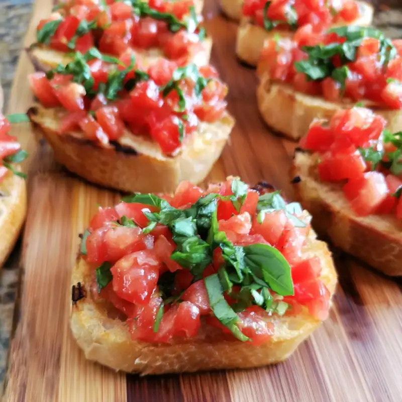 Bruschetta with Fresh Basil