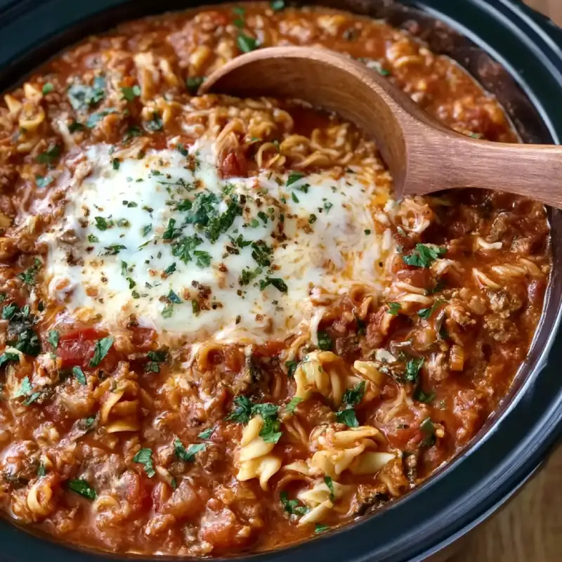 Crock Pot Lasagna Soup