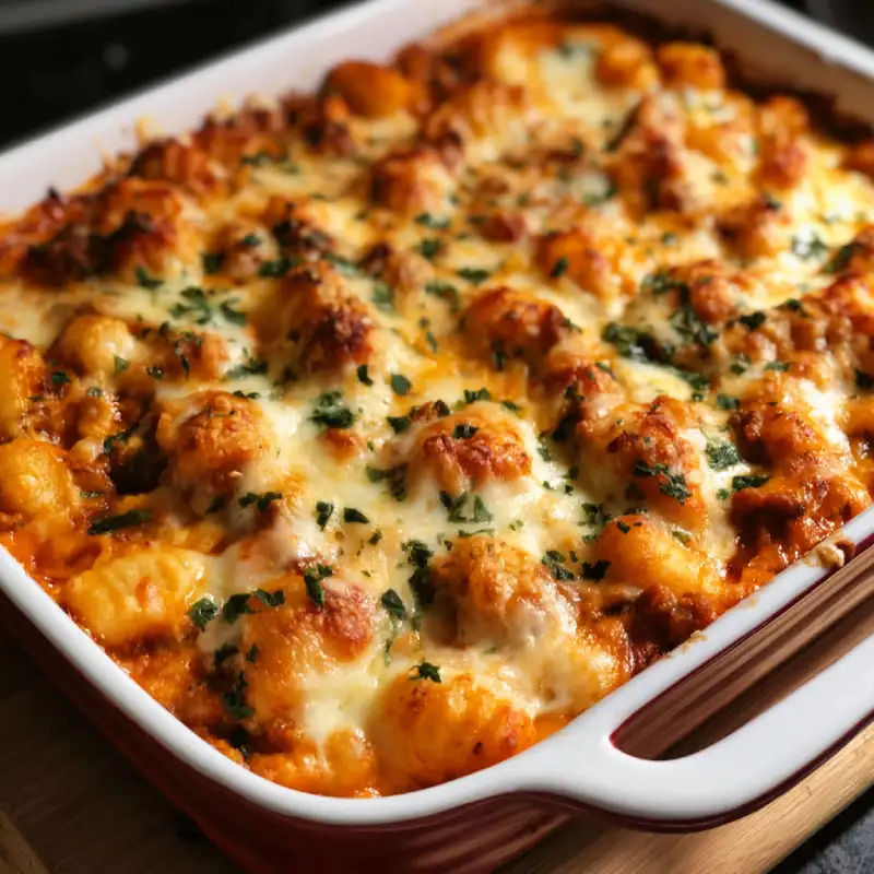 Cheesy Baked Gnocchi Casserole
