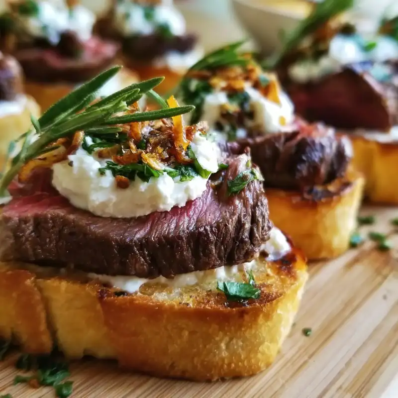 Savory Steak Crostini