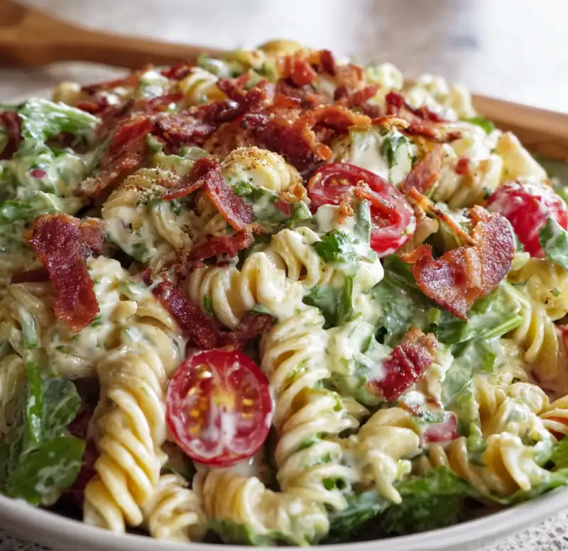 4th of July Creamy BLT Pasta Salad