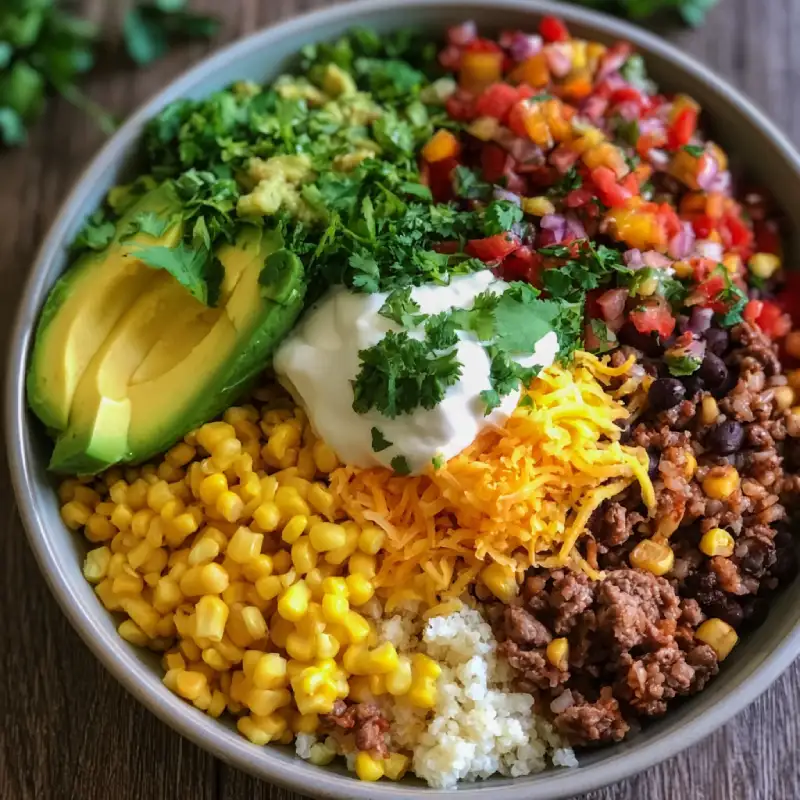 Meal-Prep-Friendly Taco Rice Bowl