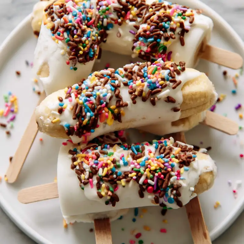 Frozen Yogurt Banana Pops