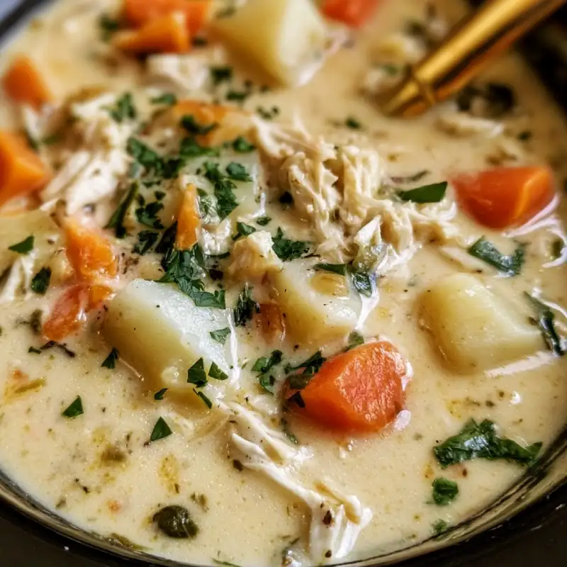 Crockpot Creamy Chicken and Potato Soup: Easy Recipe