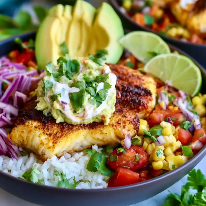 Low Carb Fish Taco Bowls