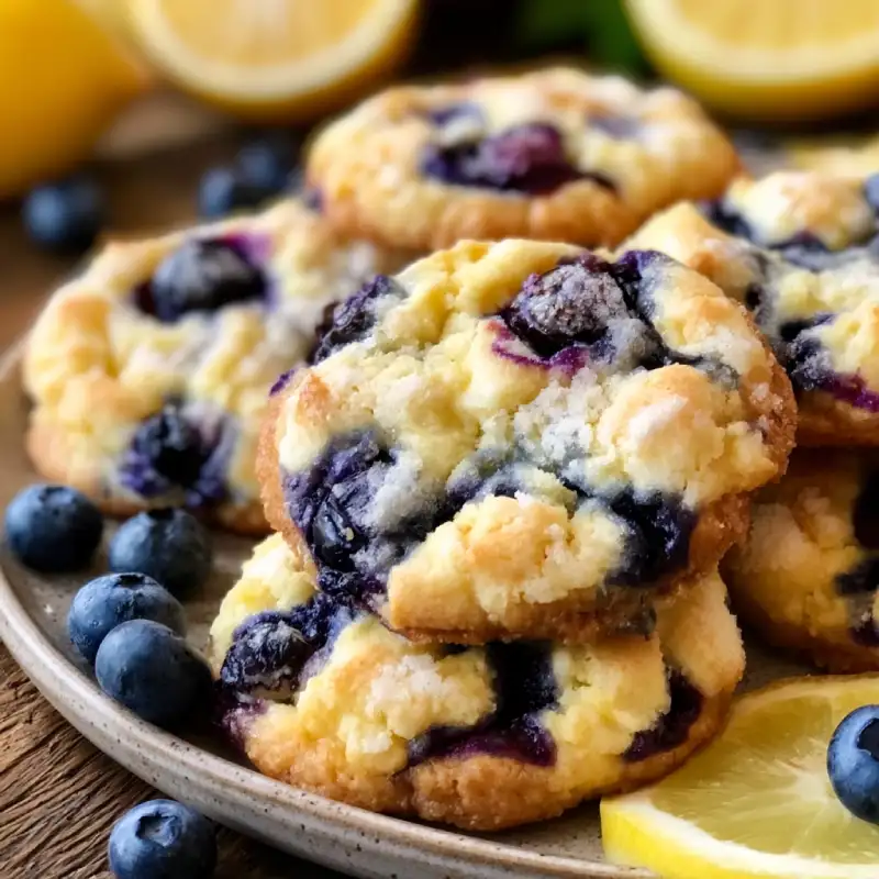 Lemon Blueberry Cheesecake Cookies
